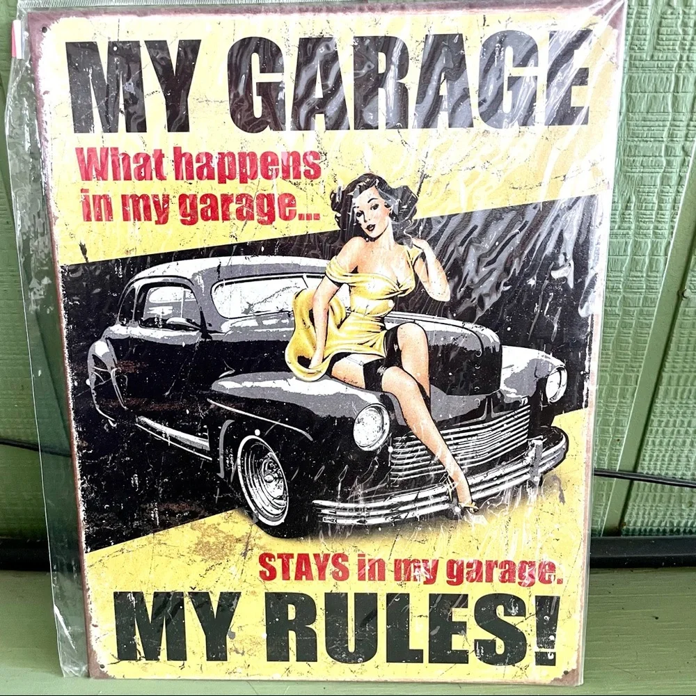 NEW My Garage My Rules Metal Sign